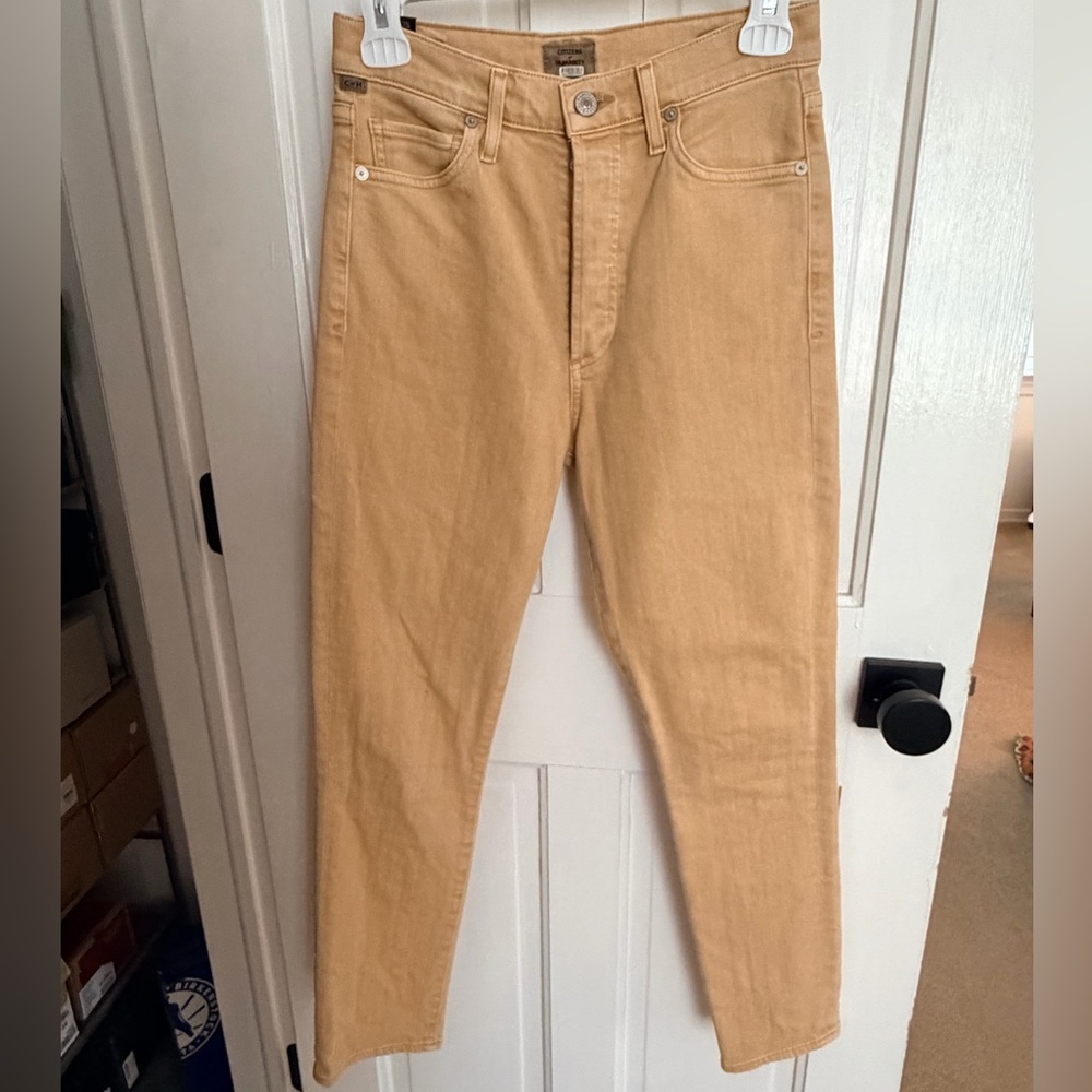 Citizens Of Humanity Olivia Yellow High-Rise Skinny Ankle Denim